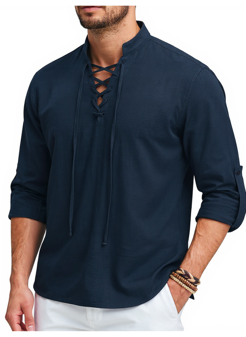 Renaissance Long-Sleeved Linen Shirt - Historical Costume