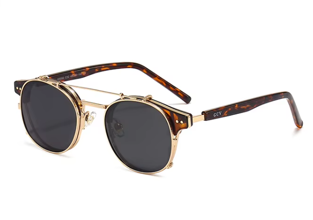 Blu-Ray Acetate Retro Steampunk Polarized Sunglasse
