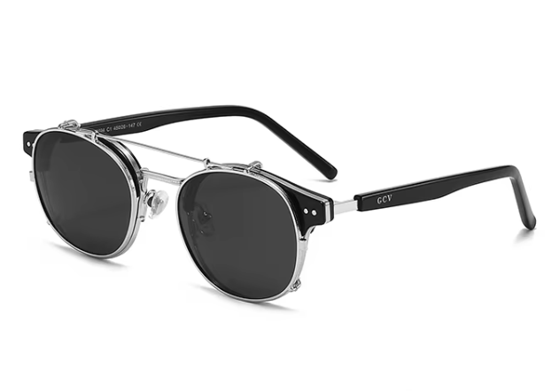 Blu-Ray Acetate Retro Steampunk Polarized Sunglasse