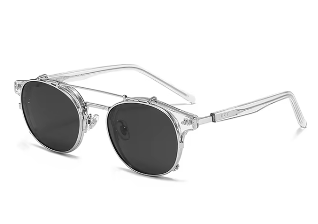 Blu-Ray Acetate Retro Steampunk Polarized Sunglasse