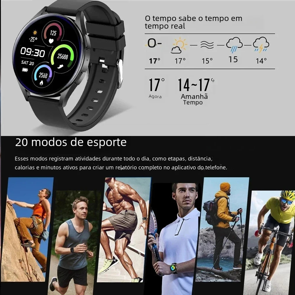 Detroit Smart Watch with Bluetooth, Health Monitoring and Sports Functions