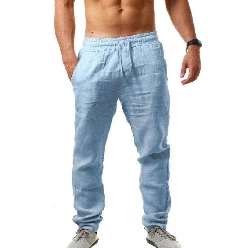 Men's cotton and linen trousers