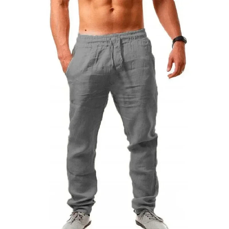 Men's cotton and linen trousers