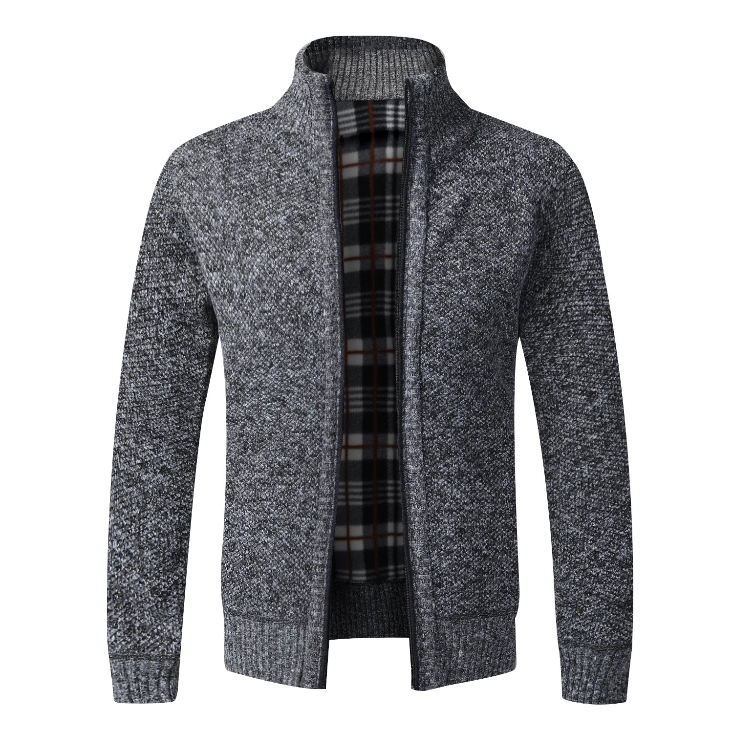 Men's Autumn Winter Warm Cardigan Wool Sweater Zipper Jackets Slim Fit Luxury Brand Knitted Sweater