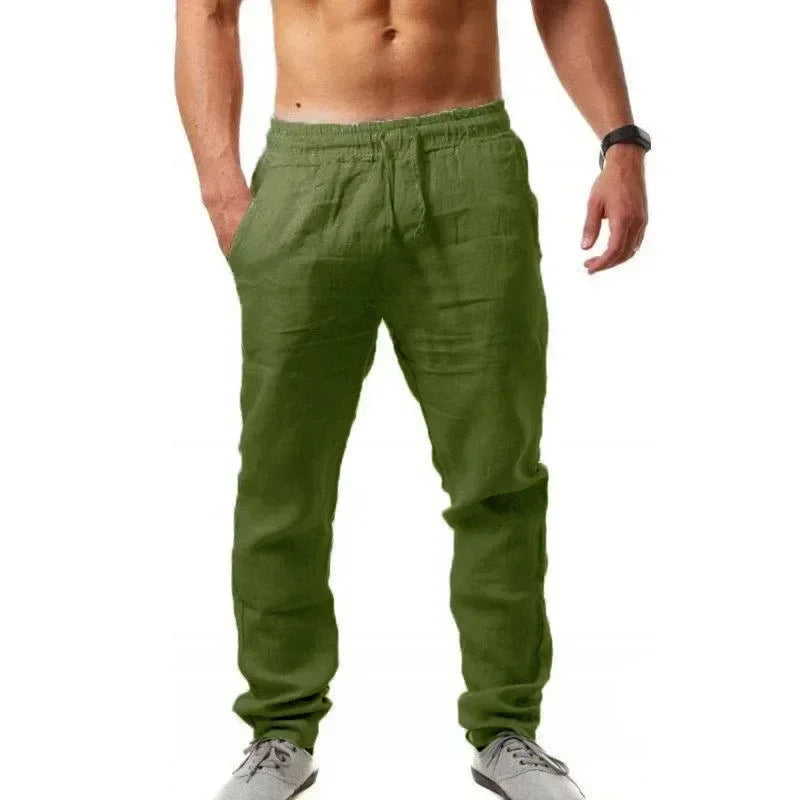 Men's cotton and linen trousers