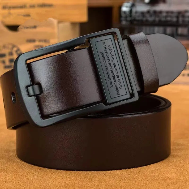 men's leather belt metal alloy buckle