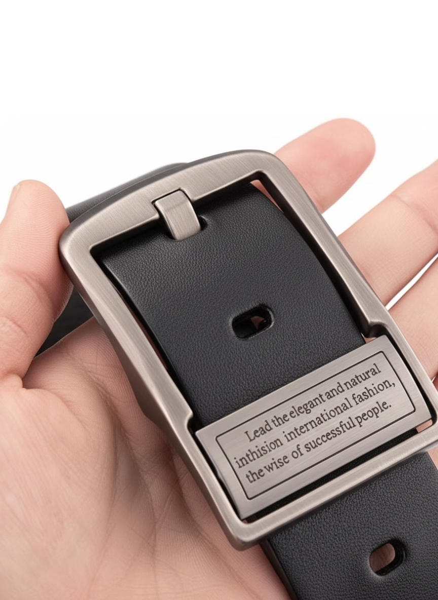 Men's Genuine Leather Belt - Luxury Pin Buckle