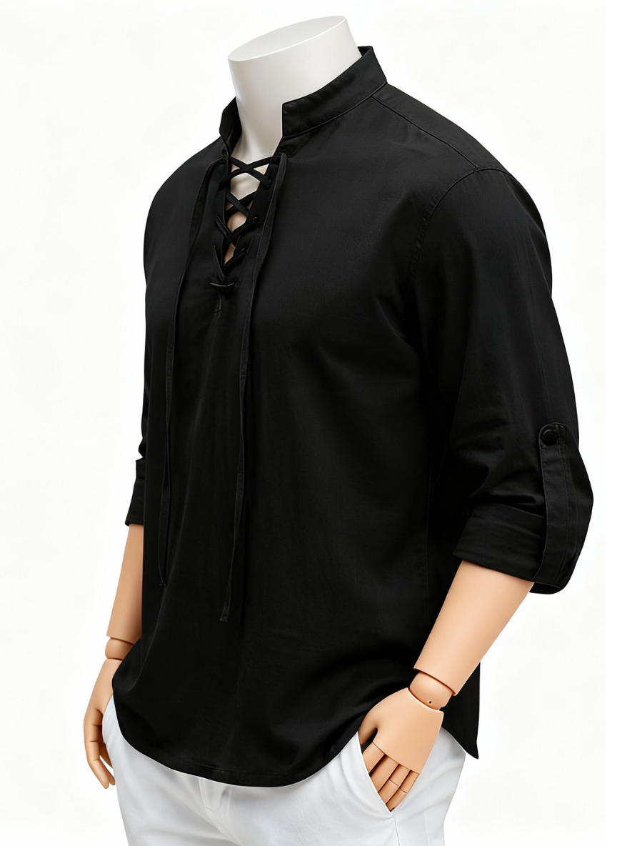 Renaissance Long-Sleeved Linen Shirt - Historical Costume