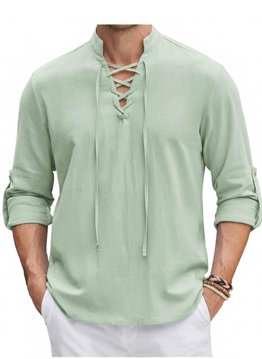 Renaissance Long-Sleeved Linen Shirt - Historical Costume