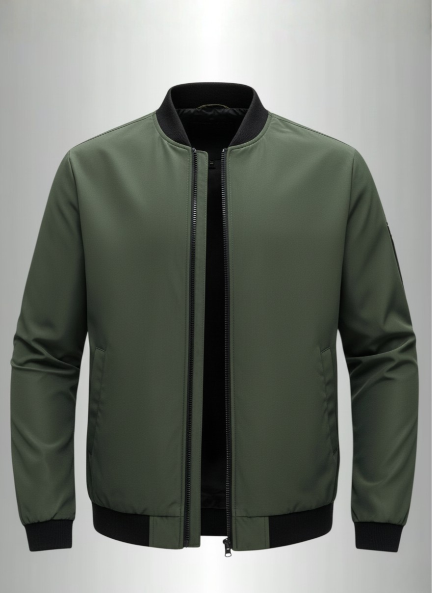 Men's Lightweight Business Casual Jacket with High Collar