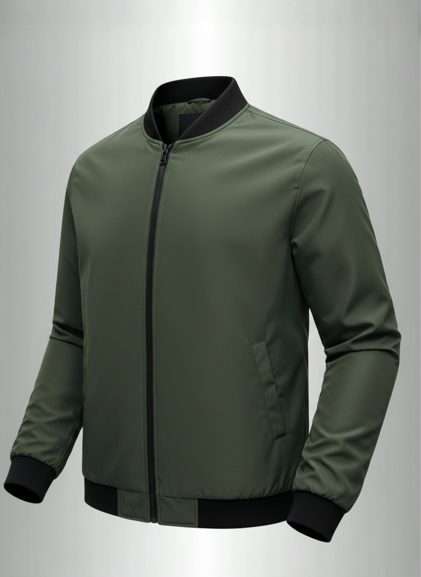 Men's Lightweight Business Casual Jacket with High Collar