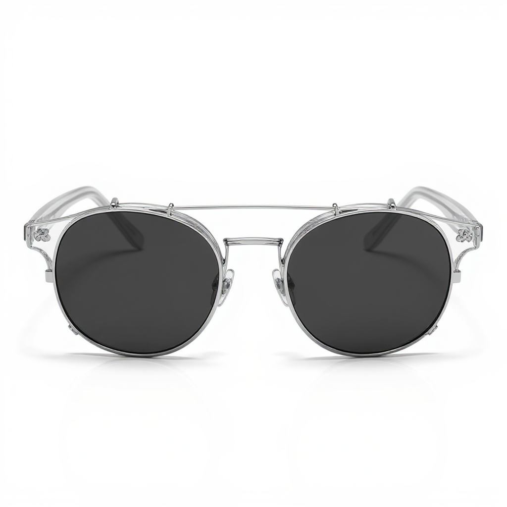 Blu-Ray Acetate Retro Steampunk Polarized Sunglasse