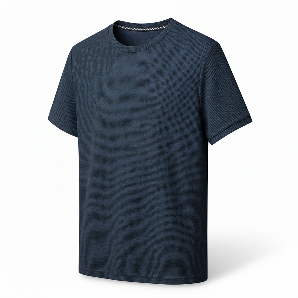 Men's ice silk shirt with bamboo knit