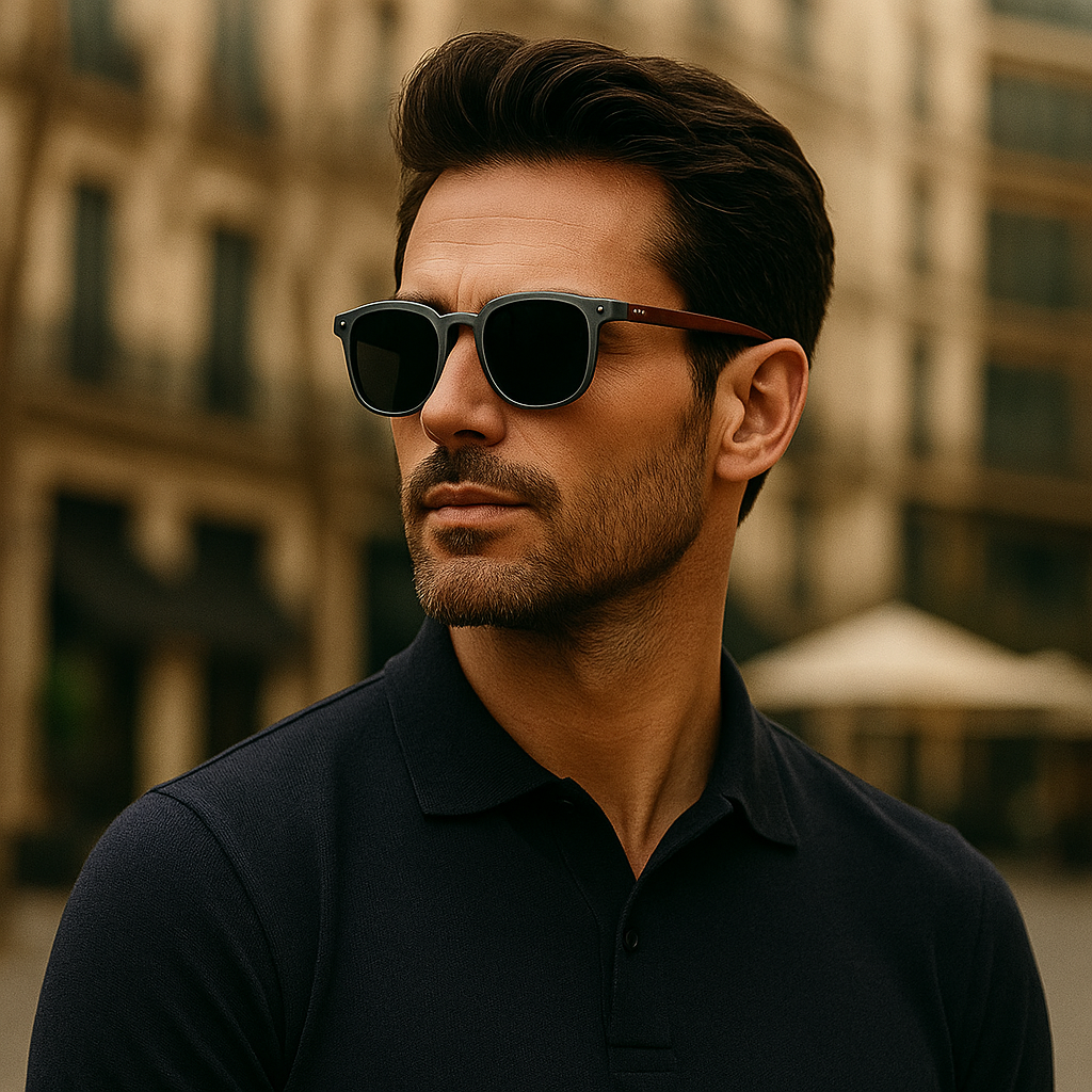 Vintage Wooden Frame Sunglasses - Polarized Lenses (Coating)