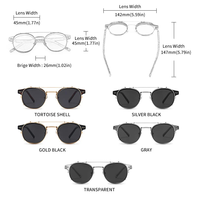 Blu-Ray Acetate Retro Steampunk Polarized Sunglasse