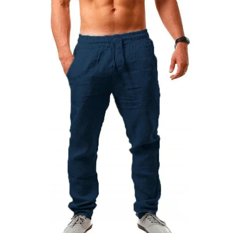 Men's cotton and linen trousers