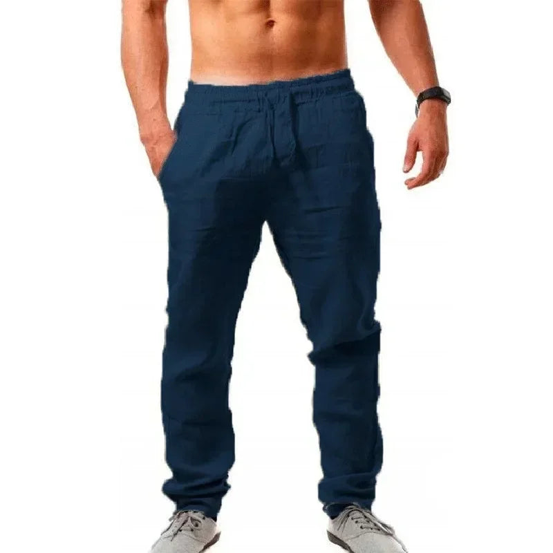 Men's cotton and linen trousers