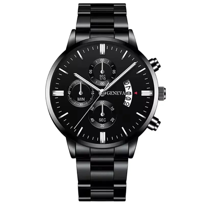 Select Men's Luxury Stainless Steel Watch with Calendar