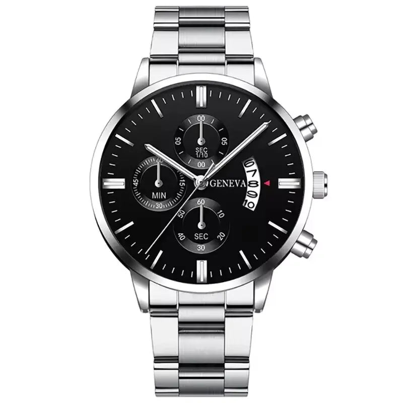 Select Men's Luxury Stainless Steel Watch with Calendar