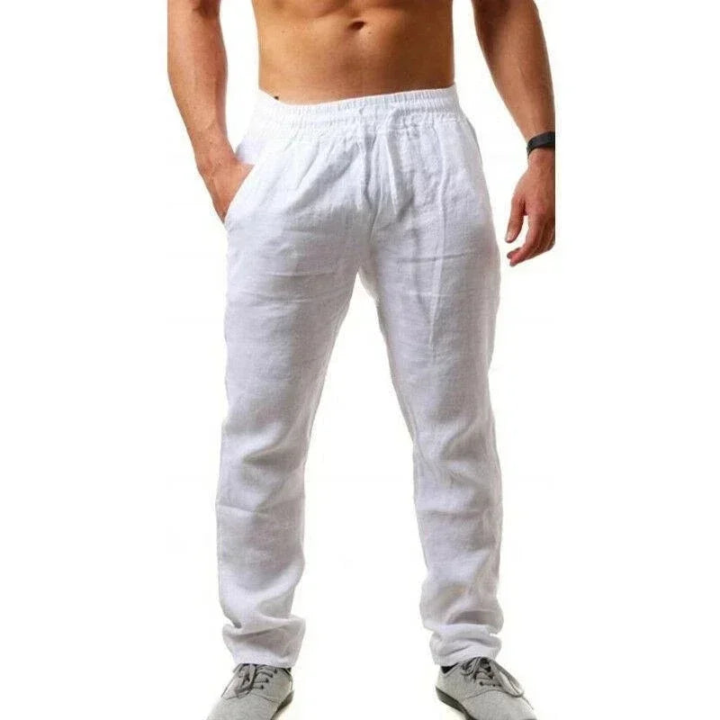 Men's cotton and linen trousers
