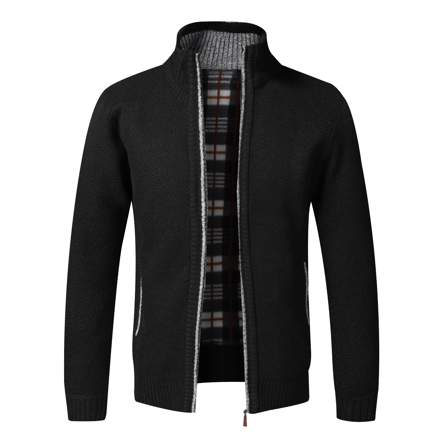 Men's Autumn Winter Warm Cardigan Wool Sweater Zipper Jackets Slim Fit Luxury Brand Knitted Sweater