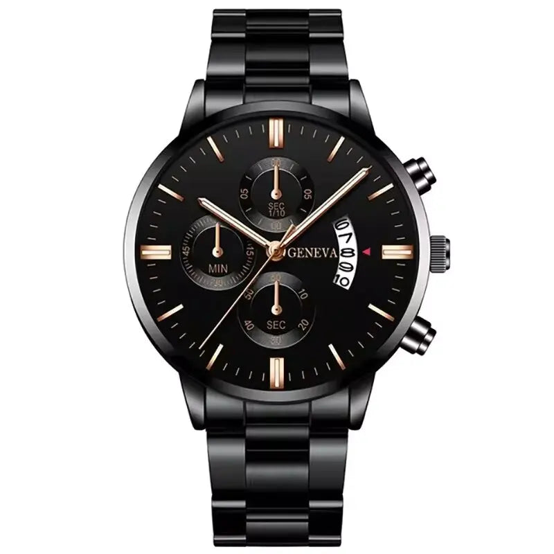 Select Men's Luxury Stainless Steel Watch with Calendar