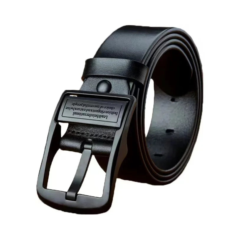 men's leather belt metal alloy buckle
