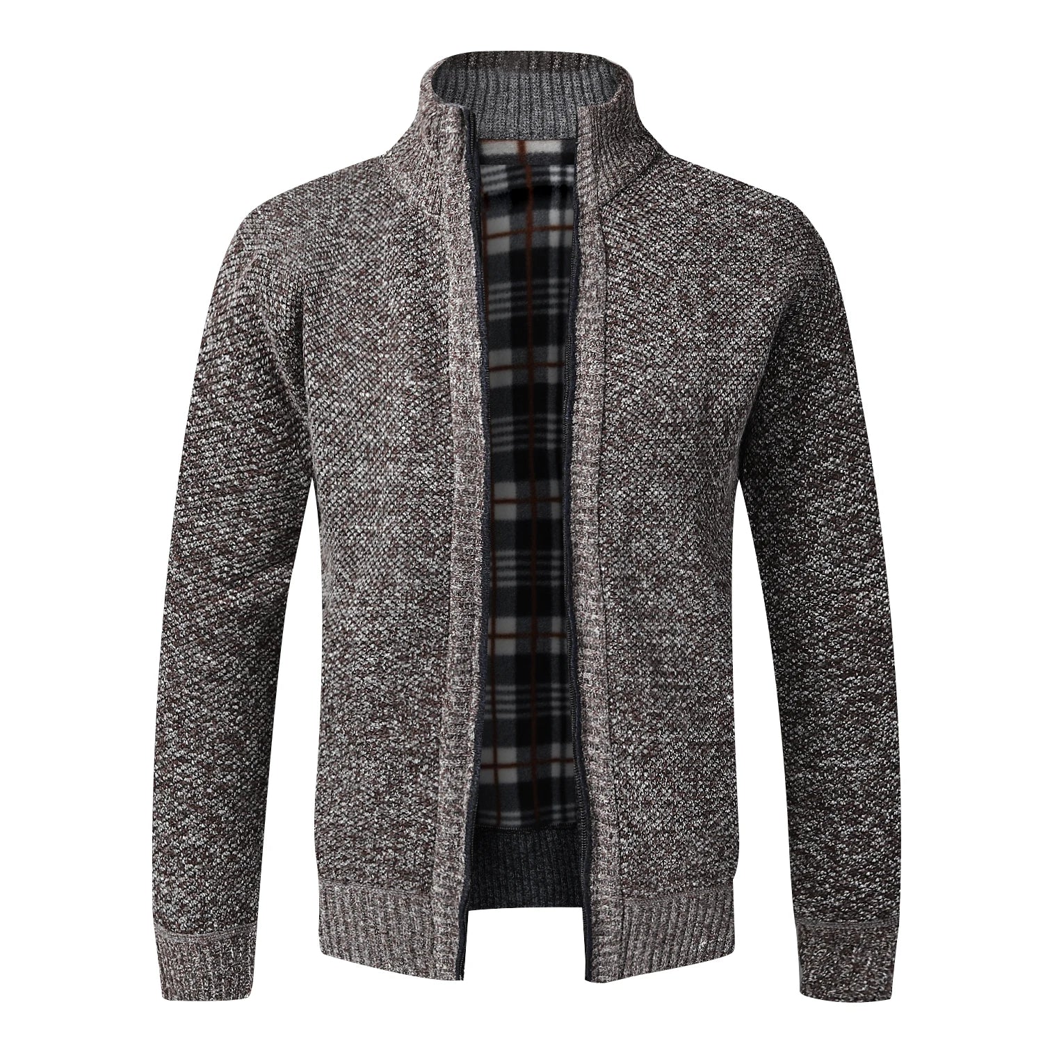 Men's Autumn Winter Warm Cardigan Wool Sweater Zipper Jackets Slim Fit Luxury Brand Knitted Sweater