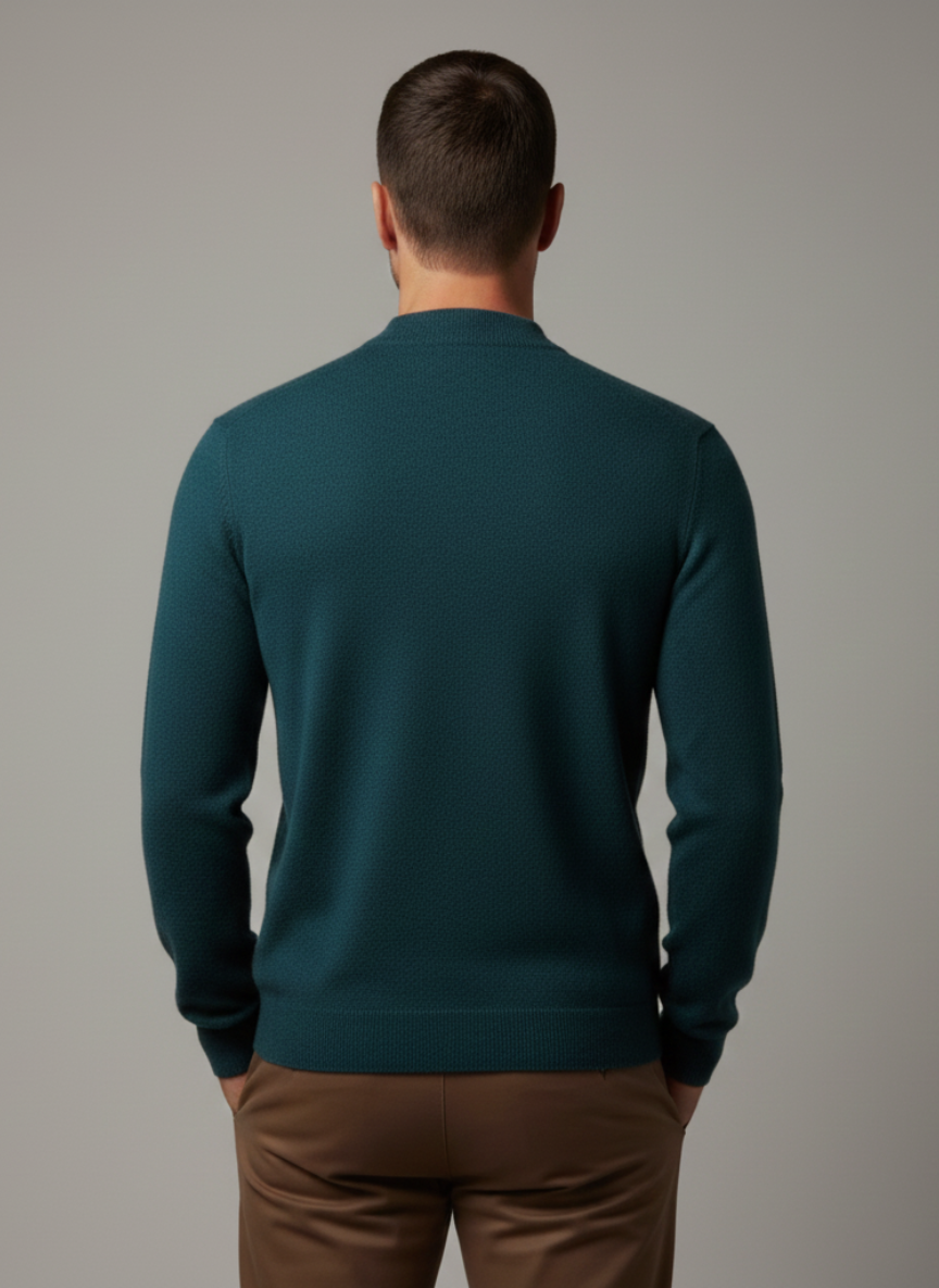 Men's Turtleneck Sweater, Fine Knit, Winter Casual