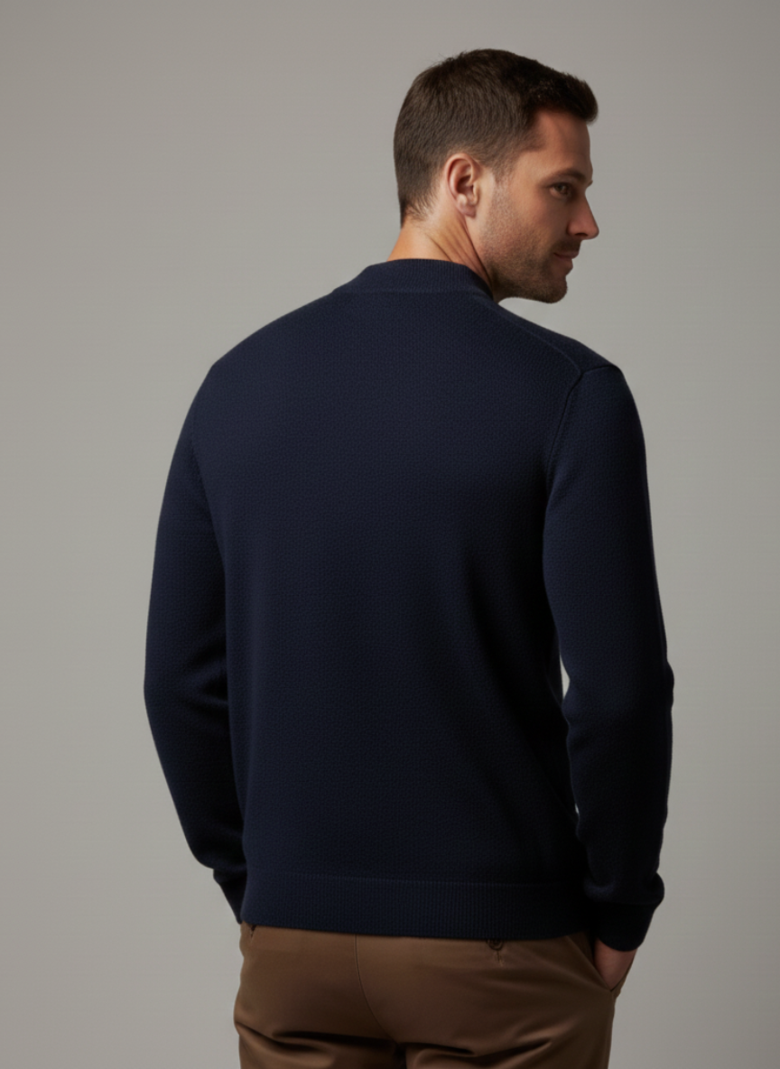 Men's Turtleneck Sweater, Fine Knit, Winter Casual