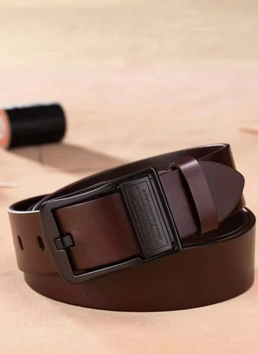 Men's Genuine Leather Belt - Luxury Pin Buckle