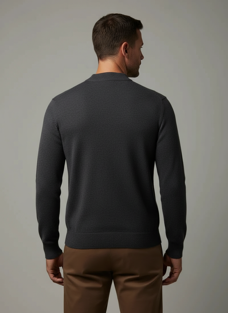 Men's Turtleneck Sweater, Fine Knit, Winter Casual