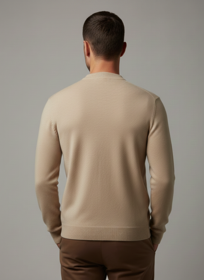 Men's Turtleneck Sweater, Fine Knit, Winter Casual