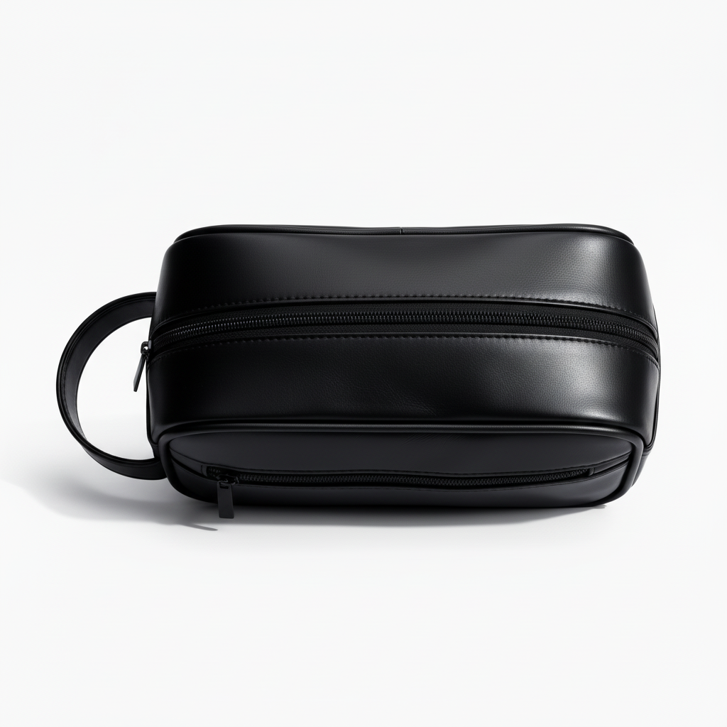 Zara Leather Toiletry Bag for everyday use, Large capacity and elegance.