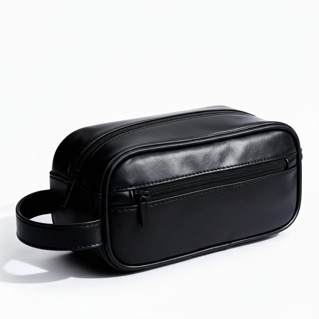 Zara Leather Toiletry Bag for everyday use, Large capacity and elegance.