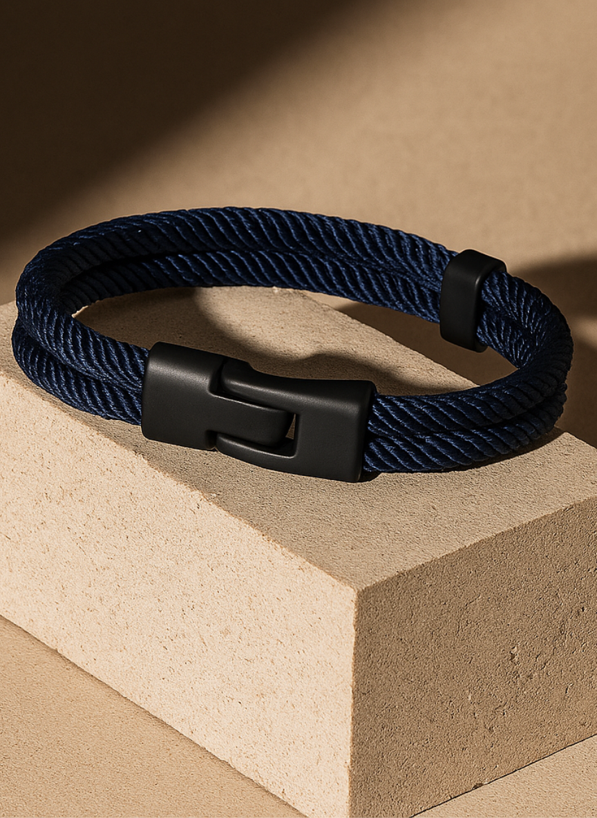 Men's Braided Wire Bracelet - Casual Fashion - Versatile Accessory