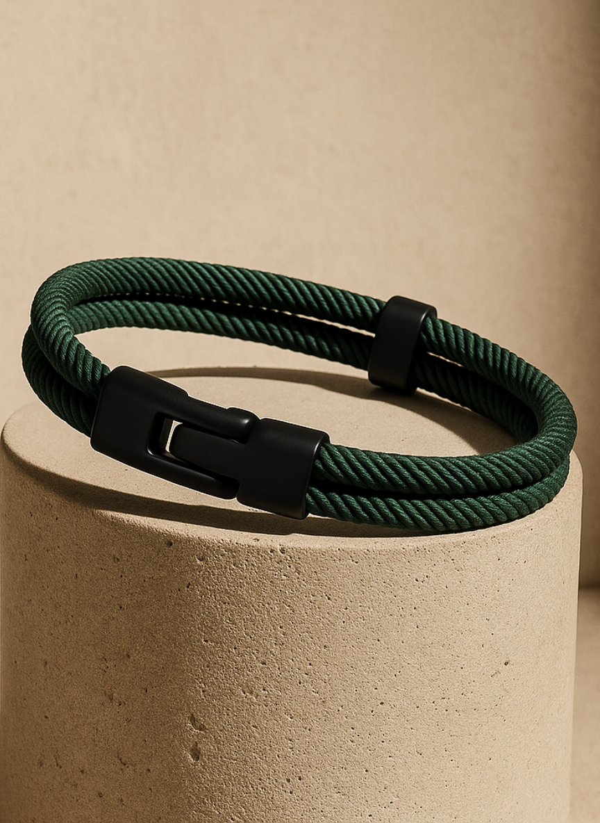 Men's Braided Wire Bracelet - Casual Fashion - Versatile Accessory