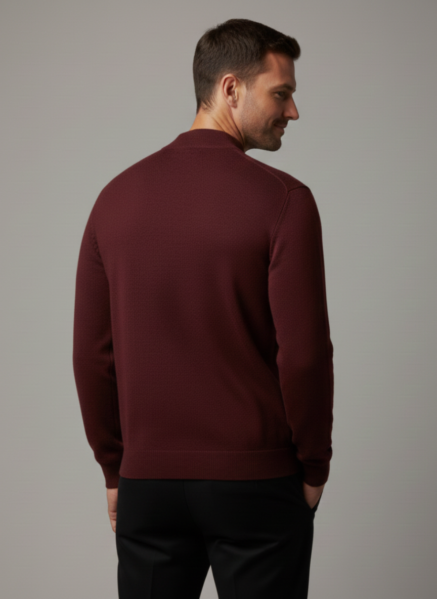 Men's Turtleneck Sweater, Fine Knit, Winter Casual