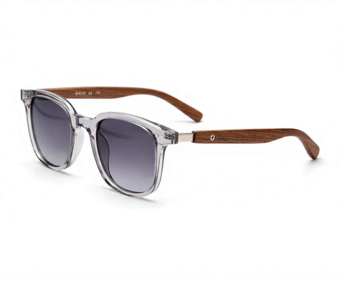 Vintage men's sunglasses with wooden frames