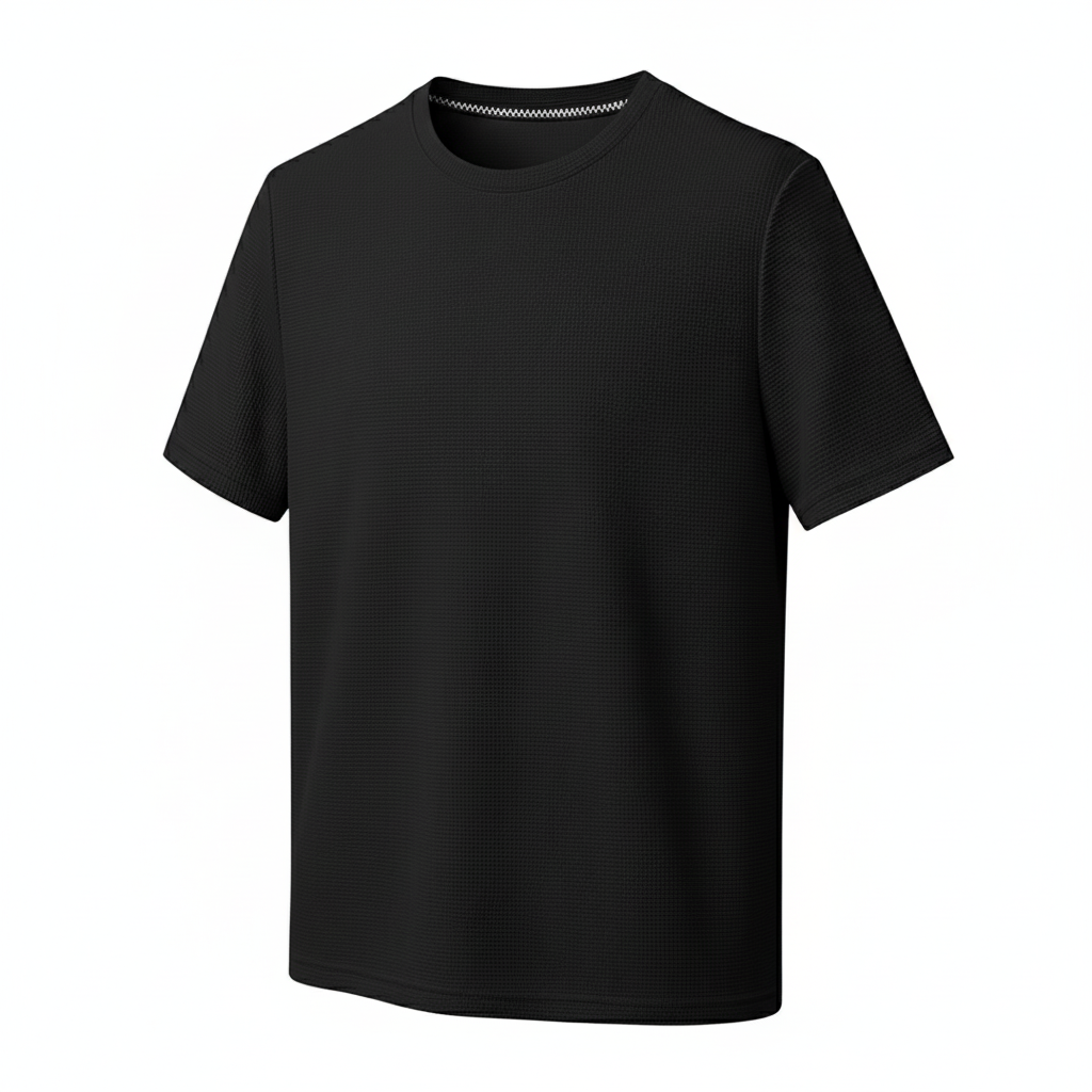 Men's ice silk shirt with bamboo knit